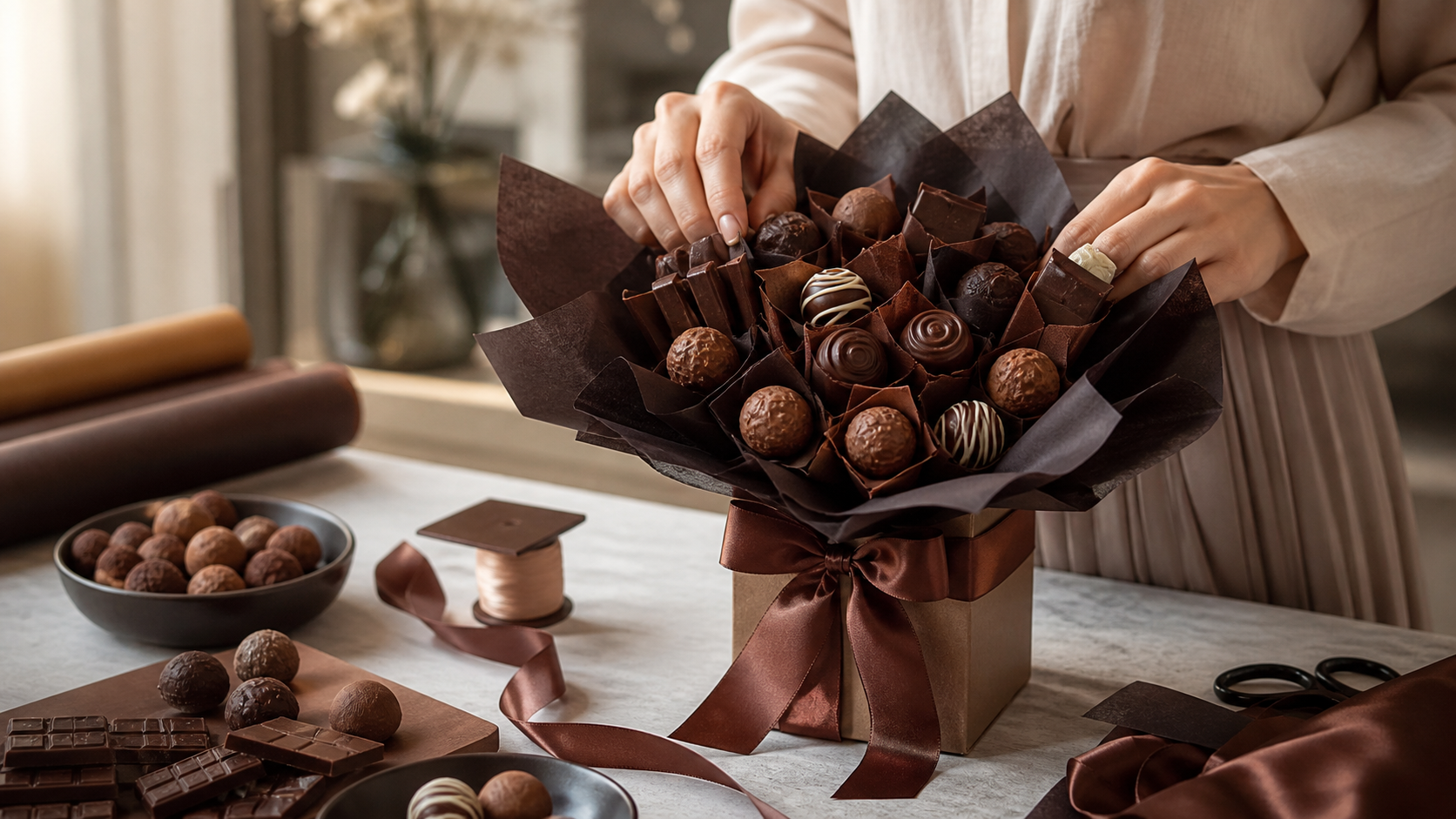 Chocolate bouquet example