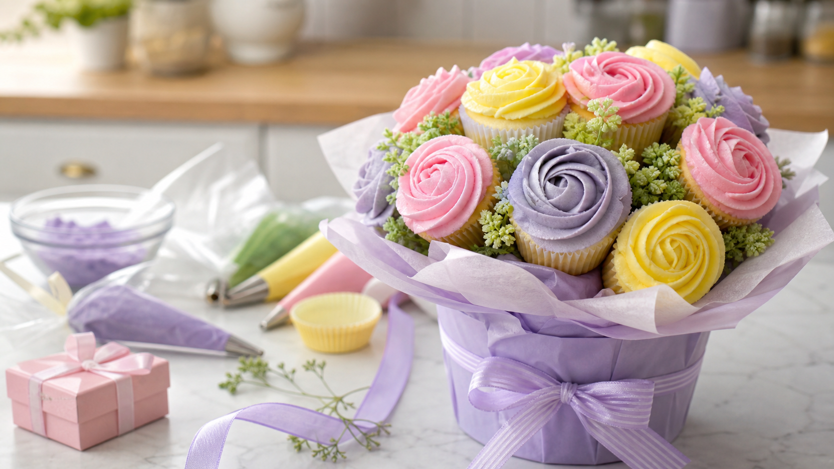 Cupcake bouquet example